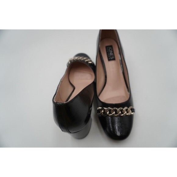 Jones New York Black Korsa Block Heel Pumps Chain Accent Round Toe Office Size 7 - Picture 7 of 10